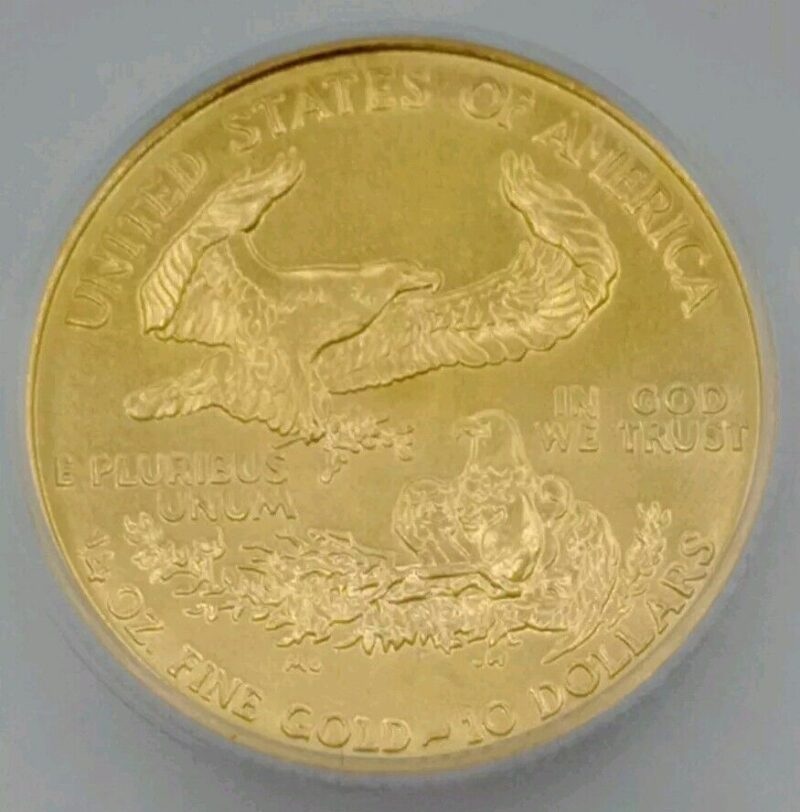 1987 United States 1/4 oz $10 Gold Eagle Coin ICG-MS69.  Hard Date. - Image 4