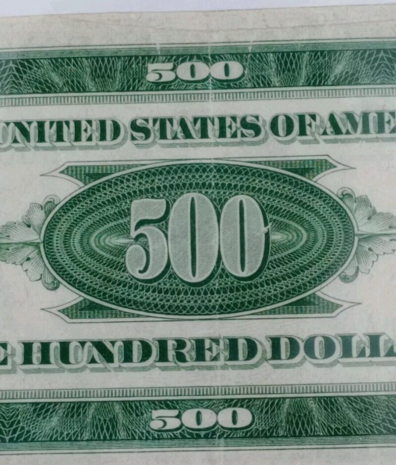 $500 Dollar Bill Note President McKinley Federal Reserve Note-series 1934 A - Image 6