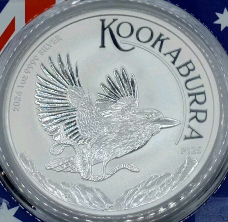 2024 -P125 AUSTRALIA KOOKABURRA $1 PCGS MS70 FIRST STRIKE FLAG FRAME SILVER COIN - Image 3