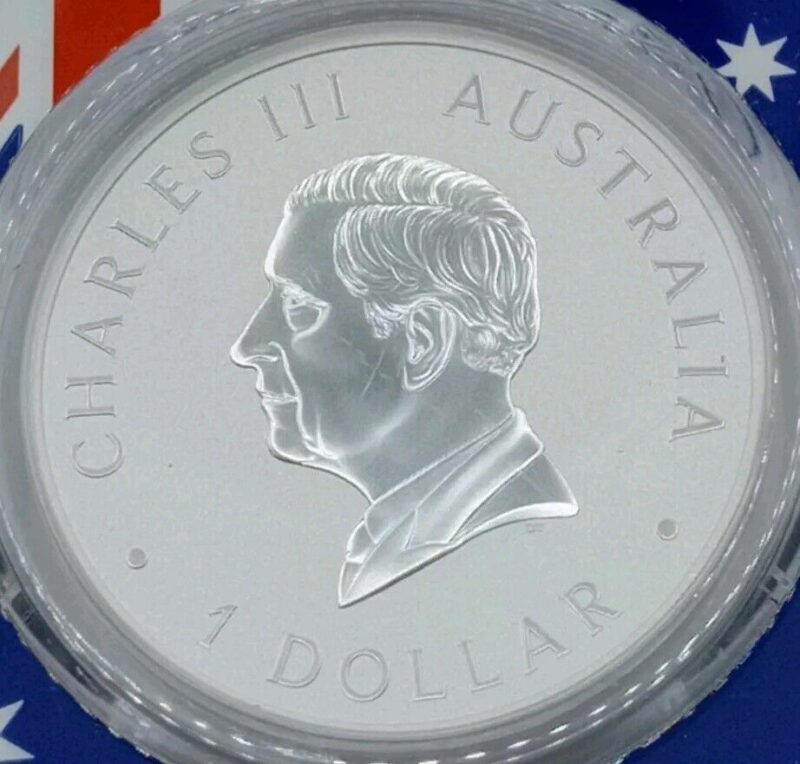 2024 -P125 AUSTRALIA KOOKABURRA $1 PCGS MS70 FIRST STRIKE FLAG FRAME SILVER COIN - Image 4