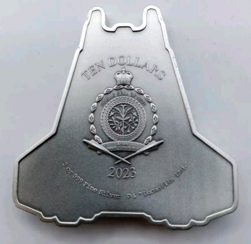 2023 Niue Star Wars Mandalorian Bo-Katan's Gauntlet Starfighter 3 oz Silver Coin - Image 5
