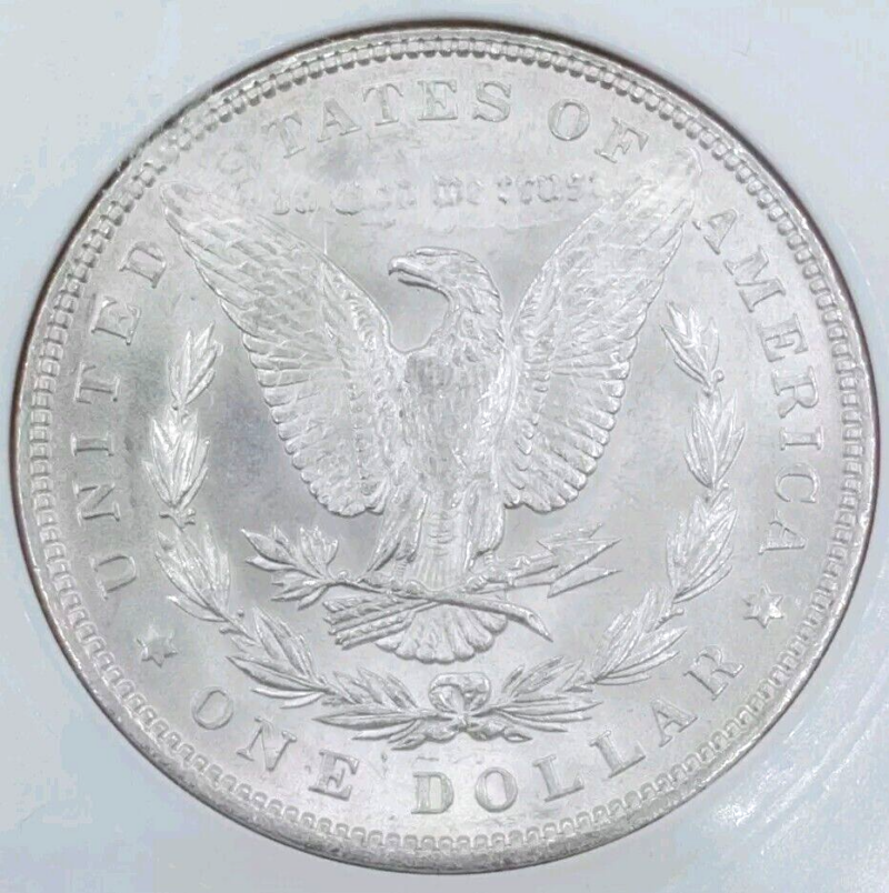 1889 P Morgan Silver Dollar HIGH GRADE LUSTROUS BEAUTIFUL Crescent Toned Rainbow - Image 4
