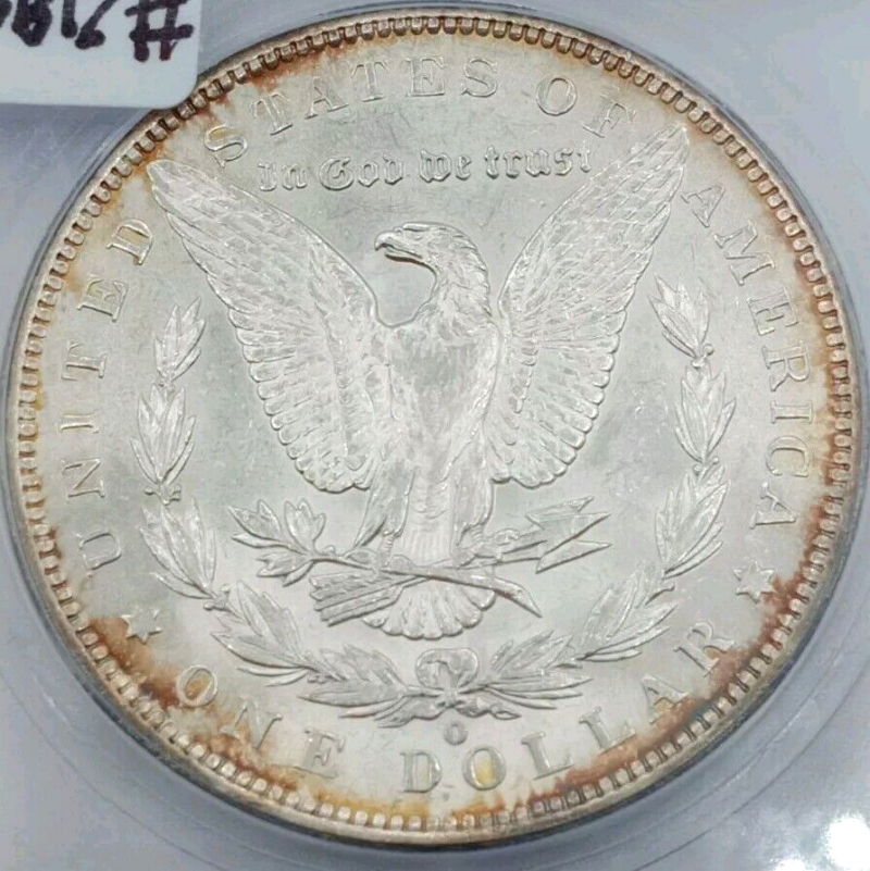 1891-O Morgan Dollar- ICG MS-62-Pretty original target rim toning!!! Better Date - Image 4