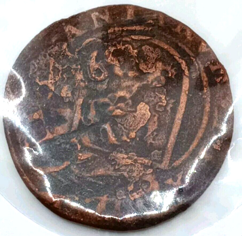 1681 1 Krone Denmark XF Amazing Strike Rare!!! Colonial/Pirate Era - Image 3