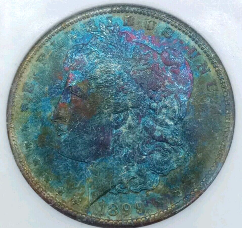 1899-O MORGAN DOLLAR!!! AMAZINGLY TONED MONSTER!!! HIGH GRADE STUNNER - Image 3