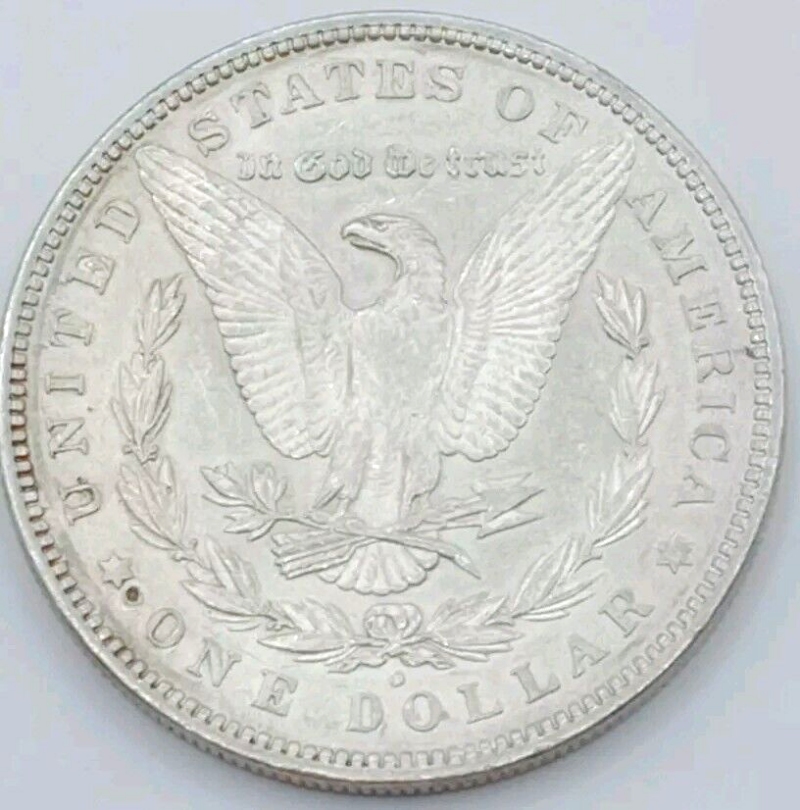 1880 O Morgan Silver Dollar GEM BU Blast White with Light Target Toning - Image 4
