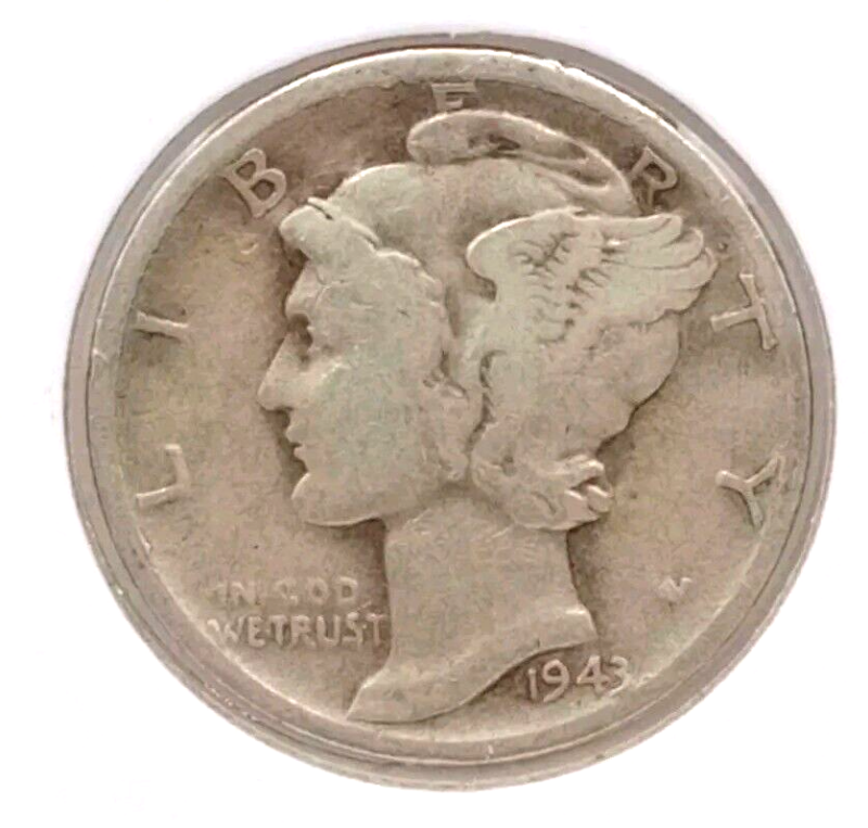 1943-D Mercury Liberty Silver One Dime Coin - Image 3