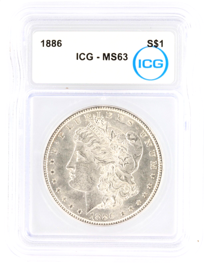 1886 Morgan Silver Dollar ICG MS-63