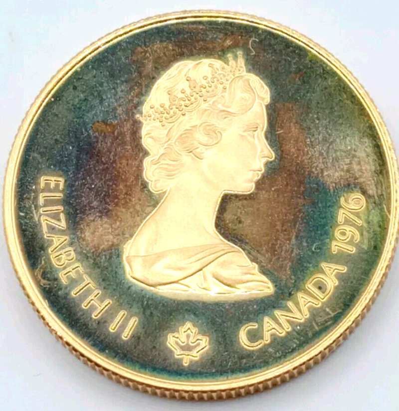 1976 Royal Canadian Mint Gold Proof $100 Box COA Athena Elizabeth II Toned!!! - Image 4