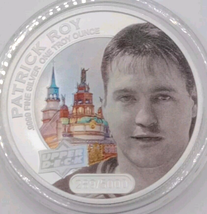 2017 1 oz Silver Round - Colorized Upper Deck Grandeur Patrick Roy .999 Silver - Image 3