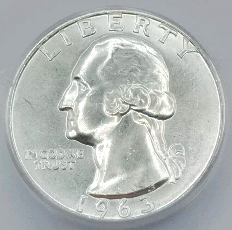 1963-D Washington Quarter ICG-MS65 - Image 3