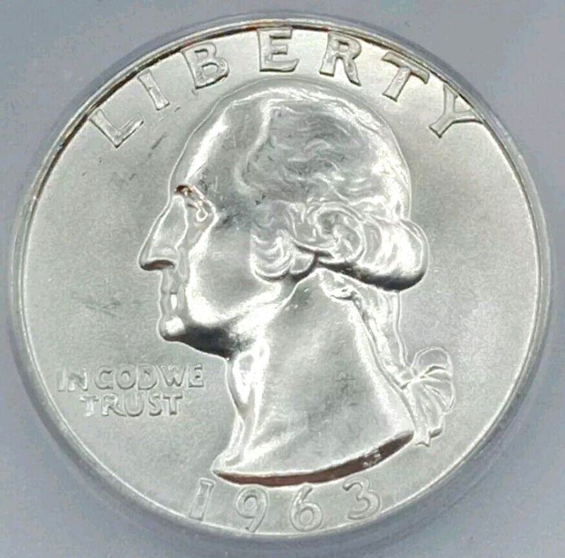 1963-D Washington Quarter ICG-MS66 HIGH GRADE AMAZING LUSTER!!! - Image 3