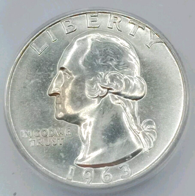 1963-D Washington Quarter ICG-MS65 - Image 3