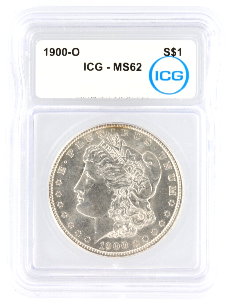 1900 O MORGAN SILVER DOLLAR ICG MS 62