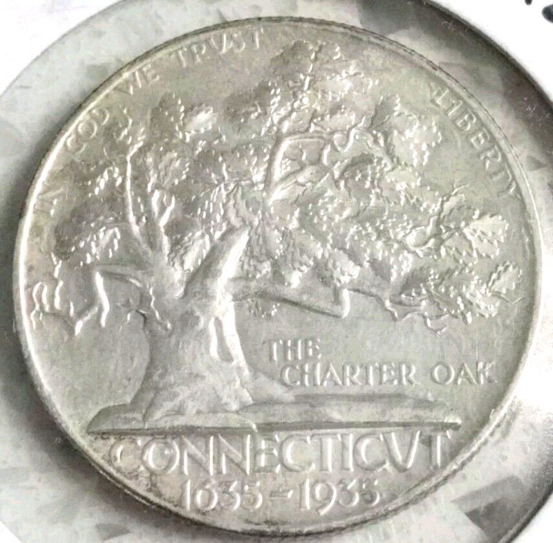 1935 Commemorative *CONNECTICUT* GEM BU HIGH GRADE Half Dollar Coin - Image 3