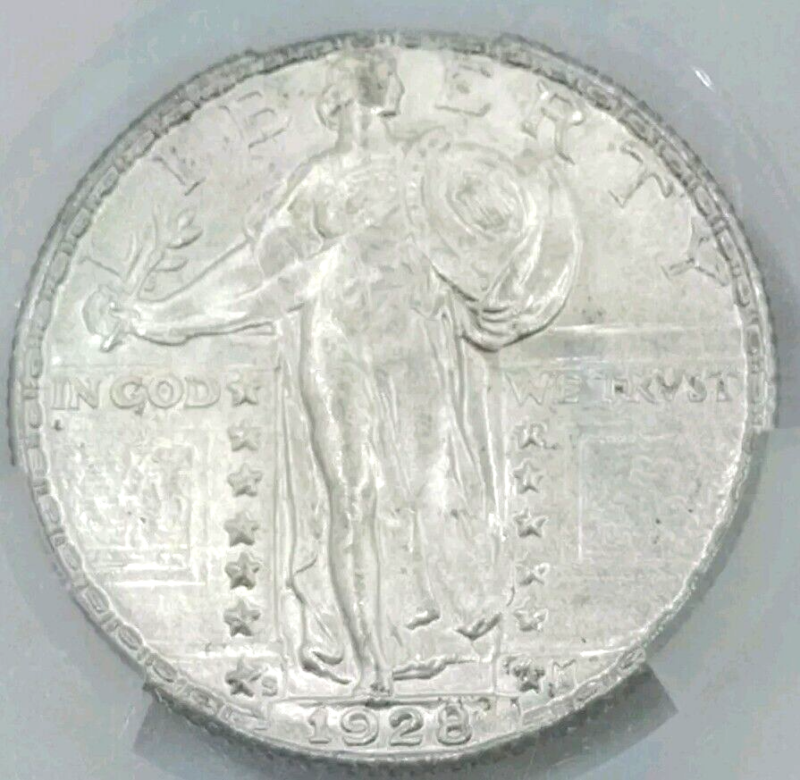 1928-S Standing Liberty Quarter 25c CAC MS 66 High Grade - Image 3