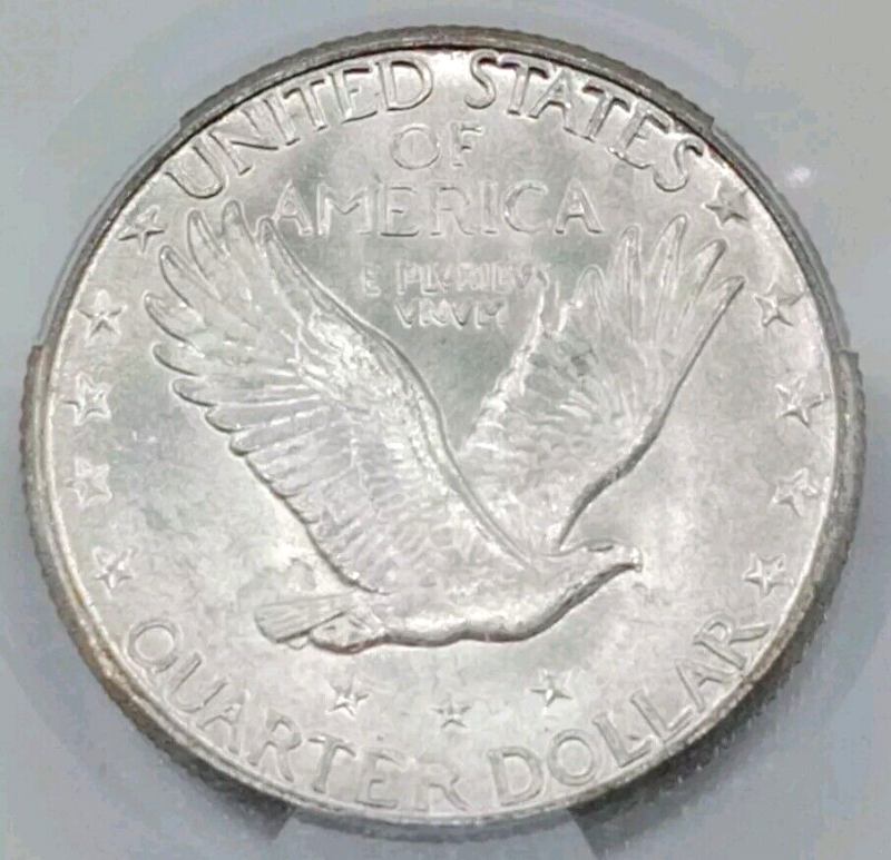 1928-S Standing Liberty Quarter 25c CAC MS 66 High Grade - Image 4