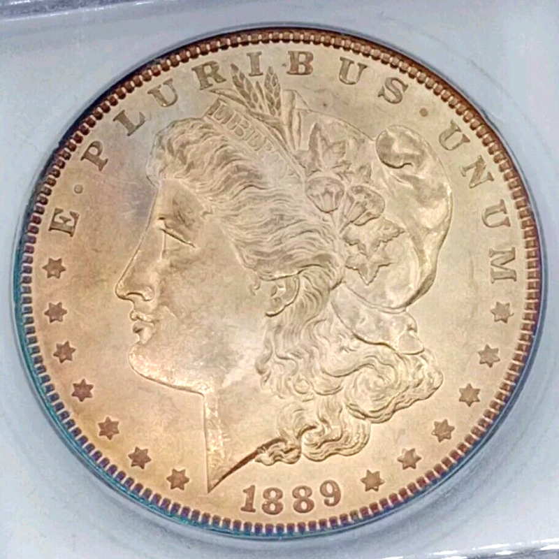 1889 Toned Morgan Dollar ICG-MS64 Beautifully Toned - Image 3