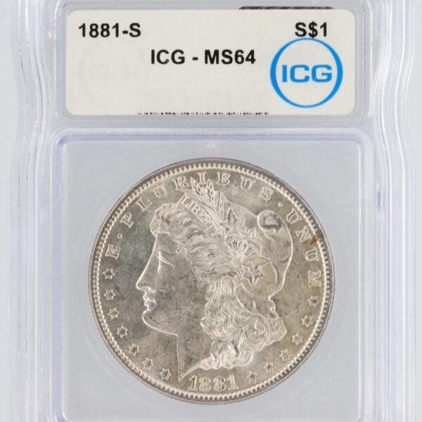 1881-S Morgan Silver Dollar "ICG MS64"