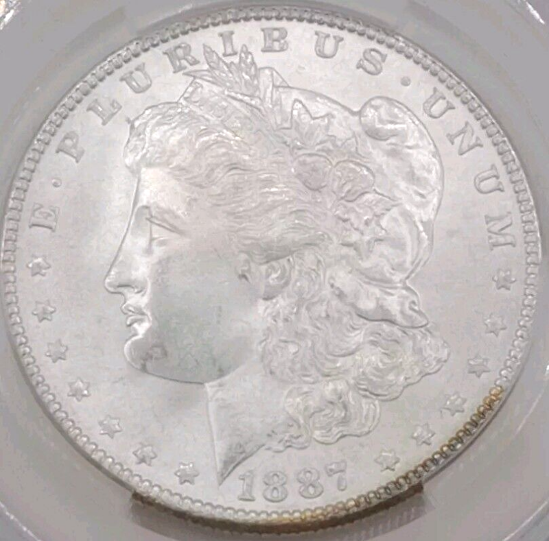 1887 Stunning Morgan dollar MS63 CertifiedbyCAChandwrittenSignatureSethChandler - Image 3