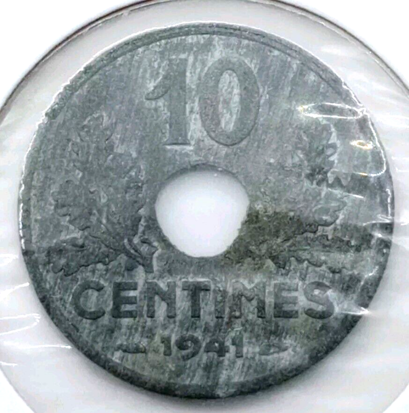 France (Vichy) - 10 Centimes - 1941 - KM#898.1 - Image 2