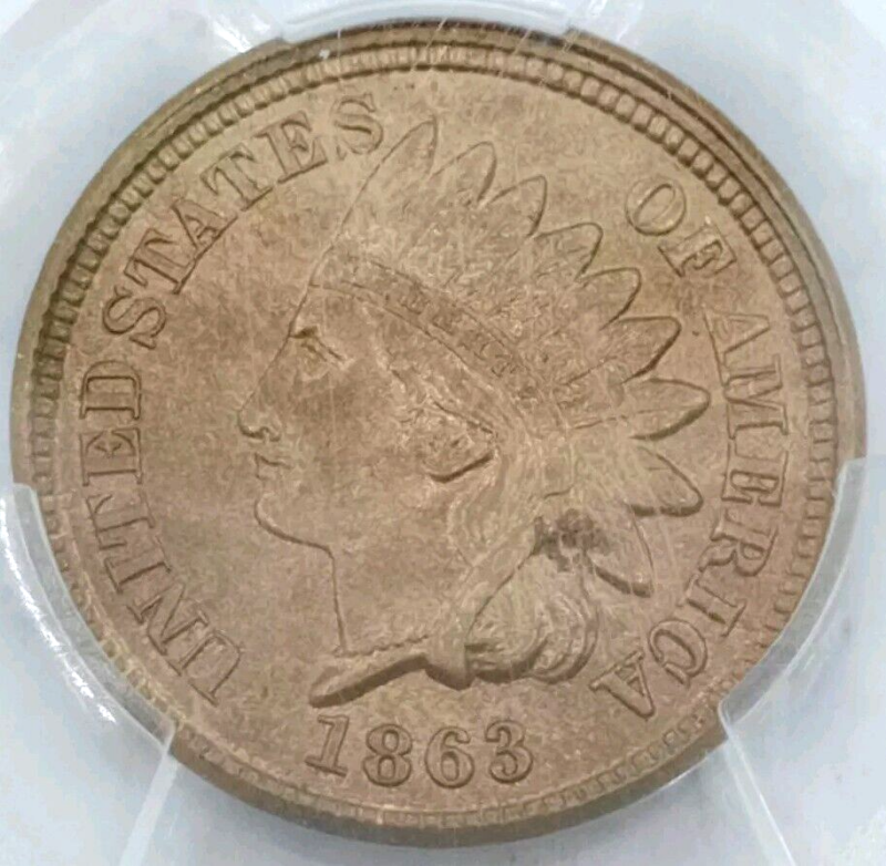 1863 1C Indian Cent Beautifully Toned PCGS MS64 HIGH GRADE!!! - Image 3