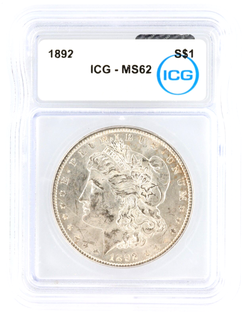 1892 Morgan Silver Dollar - ICG MS62 Better Date!!!