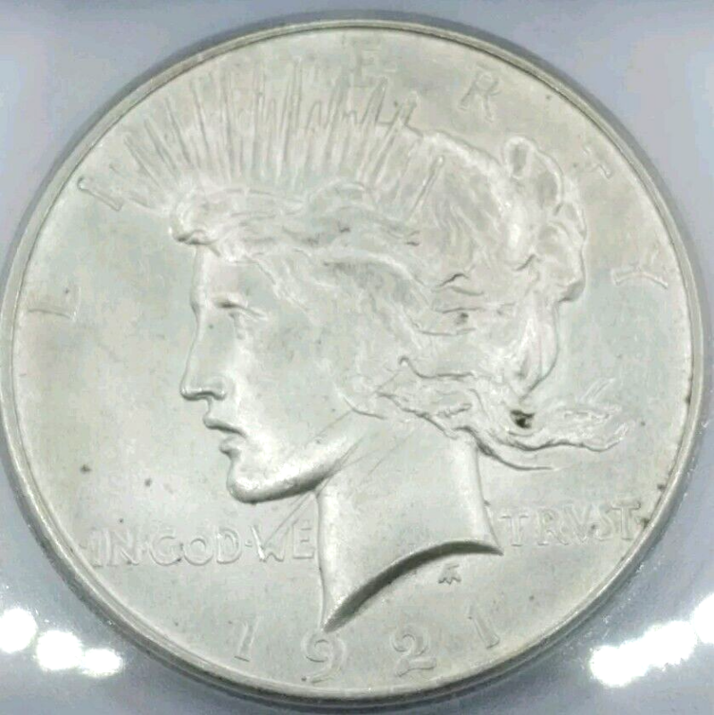 1921 Peace $1 Dollar ICG AU58 High Relief Key Date!!! - Image 3