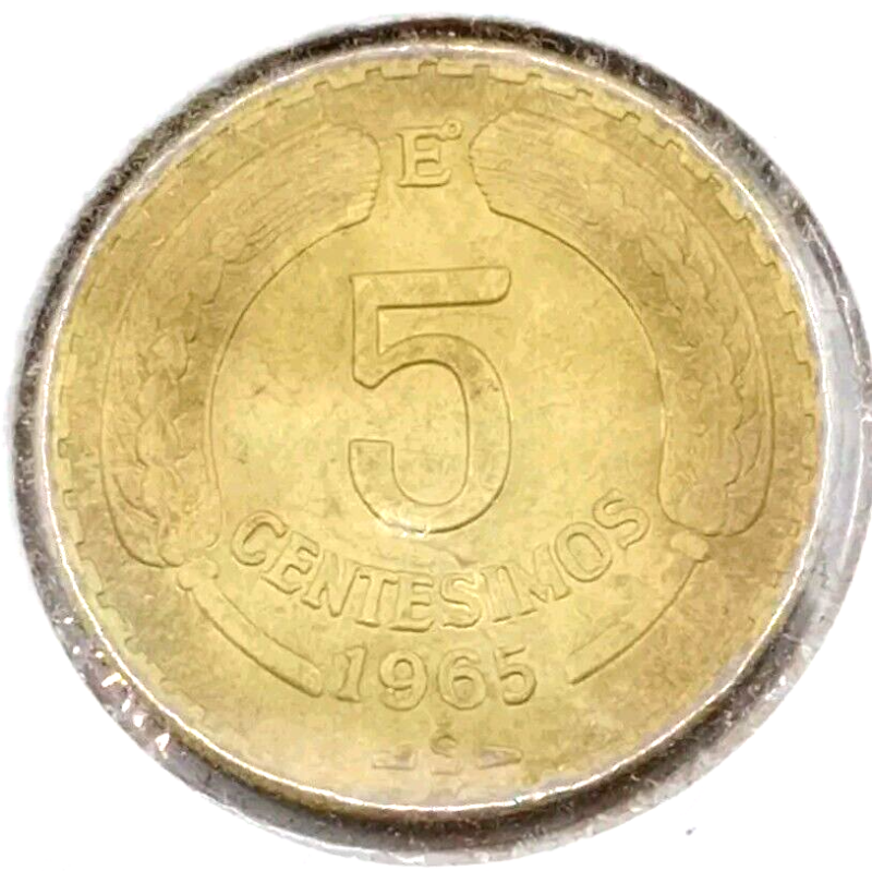 1965 E Chile Five Centesimos - Image 2