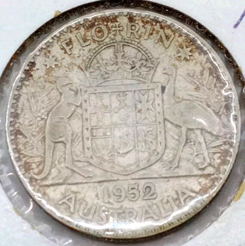1952 Australia 1 Florin F KM#48 - Image 2