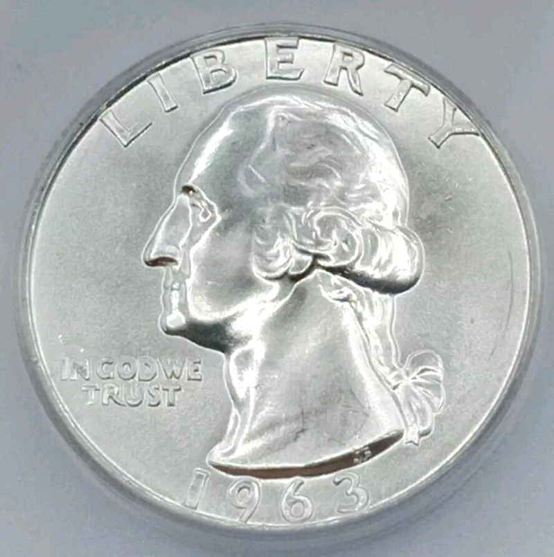 1963-D Washington Quarter ICG-MS66 HIGH GRADE AMAZING LUSTER!!! - Image 3
