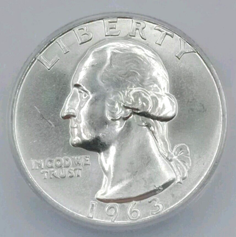 1963-D Washington Quarter ICG-MS66 HIGH GRADE AND LUSTER!!! - Image 3