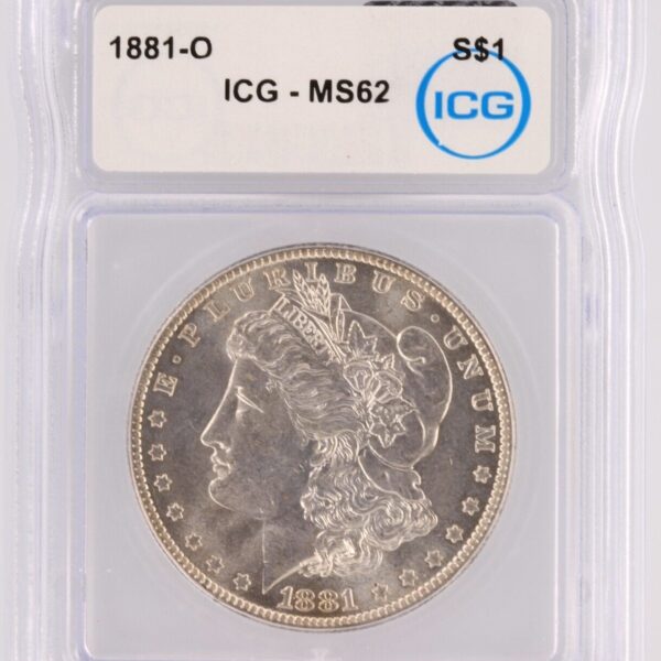 1881-O Morgan Silver Dollar ICG MS62