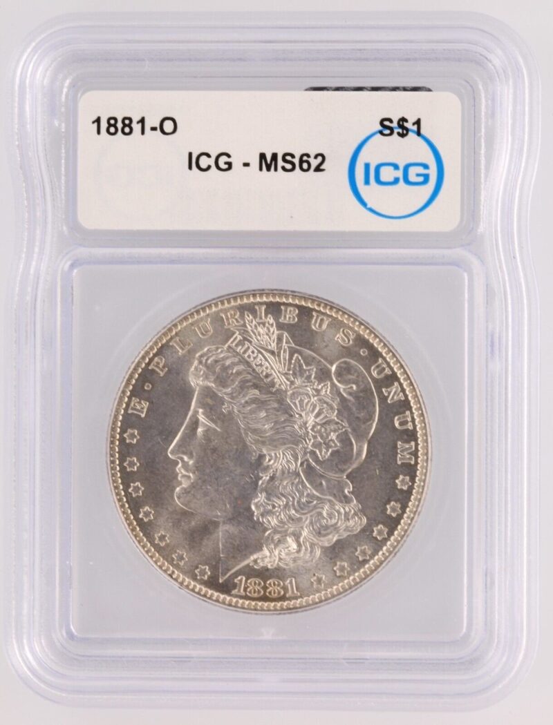 1881-O Morgan Silver Dollar ICG MS62