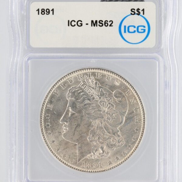 1891 Morgan Silver Dollar ICG MS-62