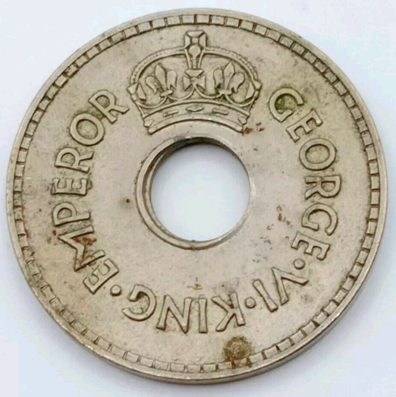 1937 FIJI  🇫🇯  ONE 1 PENNY Coin,  KING GEORGE VI - Image 2