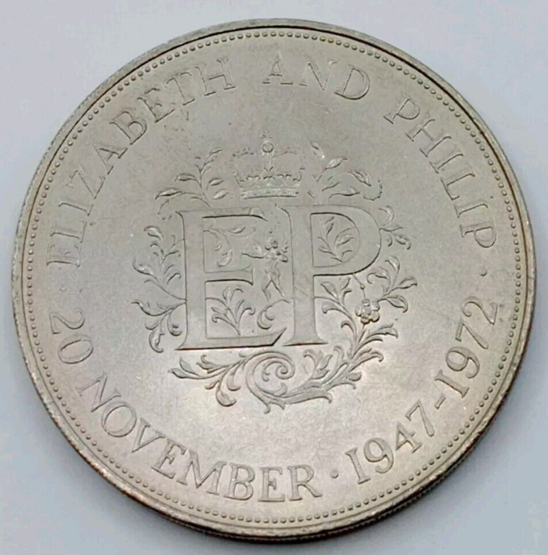 1947-1972 Queen Elizabeth & Prince Philip  25th Wedding Anniversary Uncirculated - Image 2