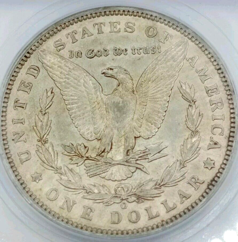 1897-O Morgan Silver Dollar, Scarce O Mint, ICG AU-55 Toned!!! - Image 4
