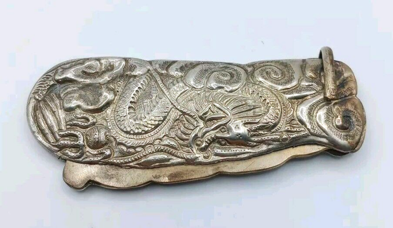 Stunning Handcrafted Antique Sterling Silver Comb 2.8 OZ