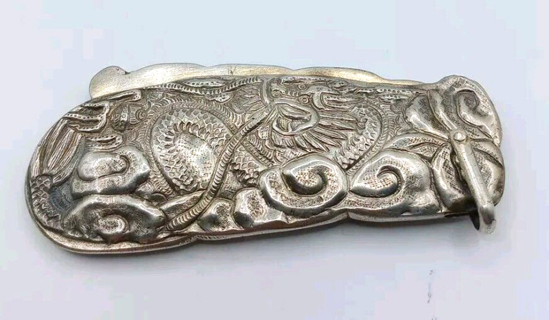 Stunning Handcrafted Antique Sterling Silver Comb 2.8 OZ - Image 2