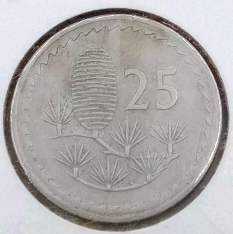 Cyprus 1977 25 Mils KM-40 VF