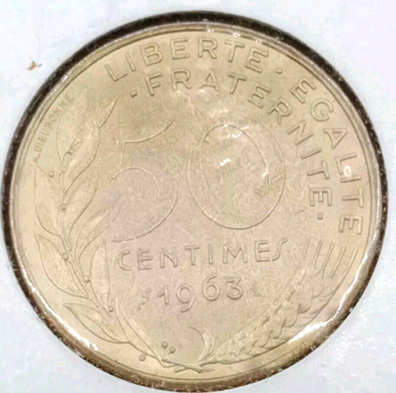 1963 FRANCE 50 CENTIMES Nice Condition - Image 2