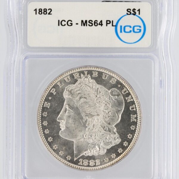 1882 Morgan Silver Dollar ICG MS64 PL