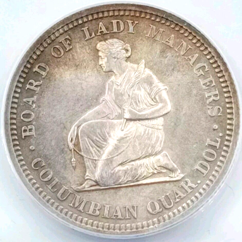 1893 25C MS63 Isabella ANACS Beautiful Rim Toning On Reverse - Image 4