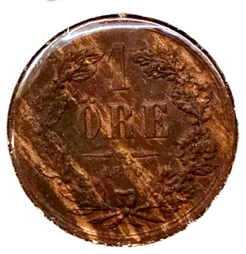 Sweden 1 ore 1870 Y-2 Bronze F - Image 2