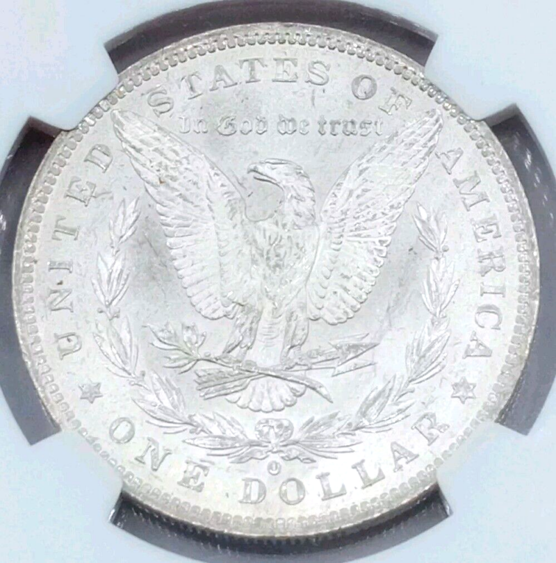 1884 O Toned Morgan Dollar Brilliant Uncirculated Olathe Dollar Hoard NGC - Image 4