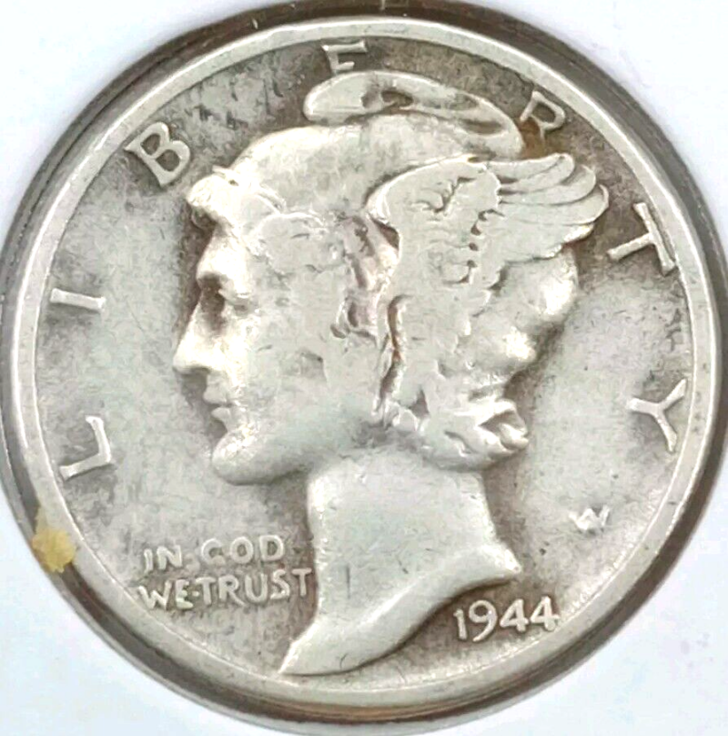 1944 10c Mercury Silver Dime - Image 3