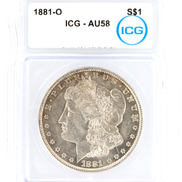 1881-O Morgan Silver Dollar - ICG AU58 Toned!!!