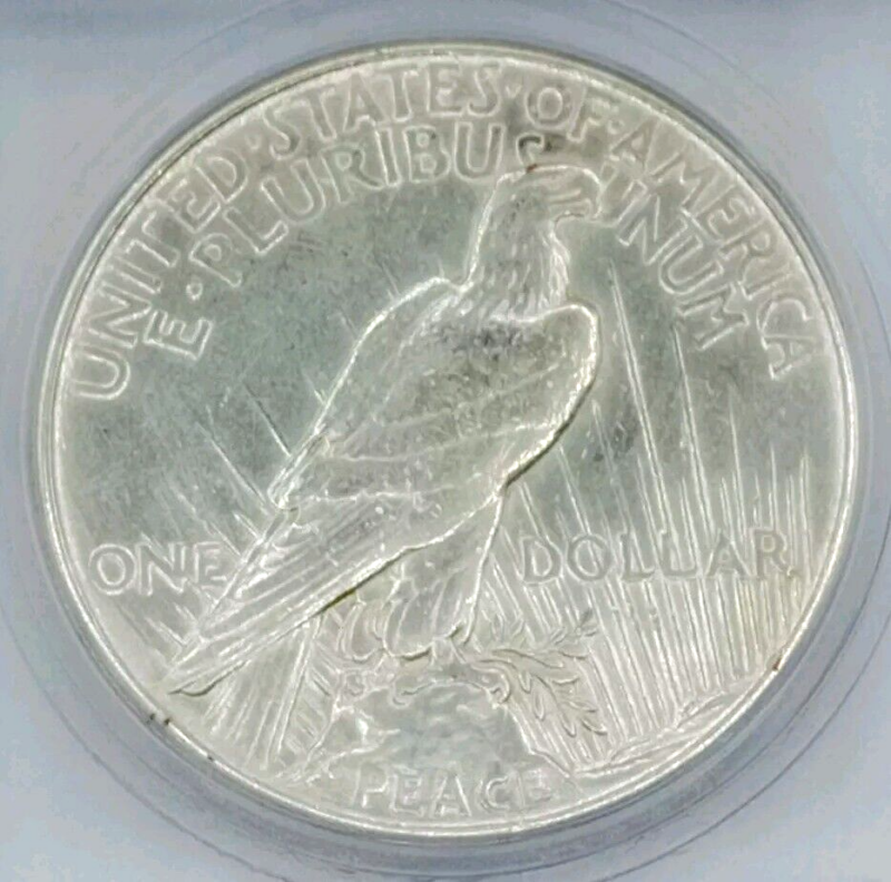 1921 Peace Dollar ICG-AU50 High Relief - Image 4