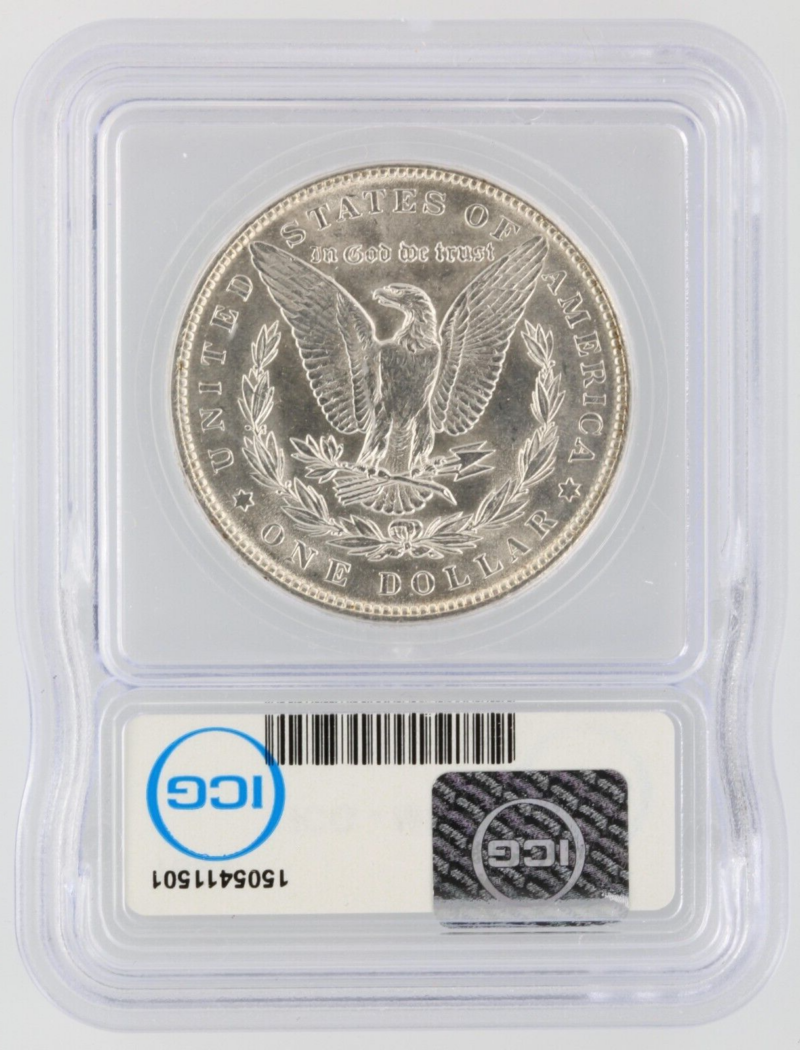 1891 Morgan Silver Dollar ICG MS-62 - Image 2